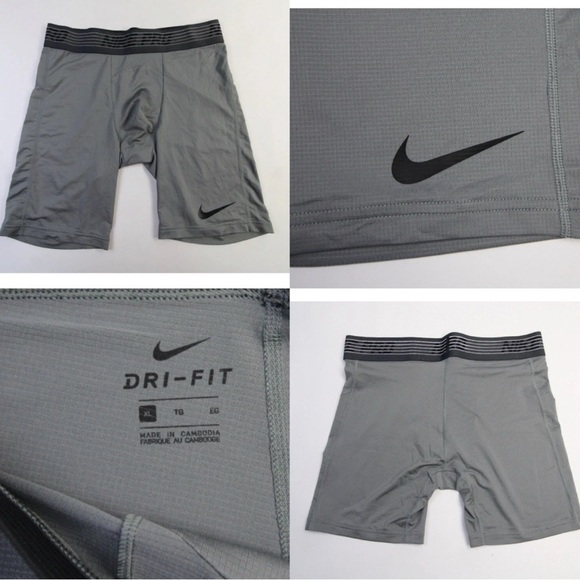 Nike Gray Men’s Compression Shorts Moisture-Wicking PerformanceJOCK GYM GEAR EUC - Picture 2 of 5